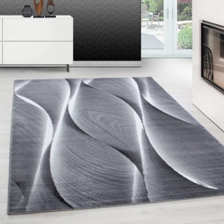 Teppium Teppich Ombre Design, Rechteckig, Höhe: 12 mm, Modern Kurzflor Teppich Wohnzimmer Wellen Holz Optik versch. größe