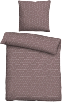 Traumhaft schlafen - Castell - Markenbettwäsche Polycotton Biber 0351104 TRIGON, macchiato, 1x 155x200 cm + 1x 80x80 cm