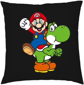 Blondie & Brownie Dekokissen Yoshi & Mario Konsole Super Retro Luigi Peach Toad