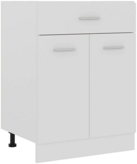 DOTMALL Stauraumschrank Schubunterschrank Lyon Weiß 60 x 46 x 81,5 cm Holzwerkstoff