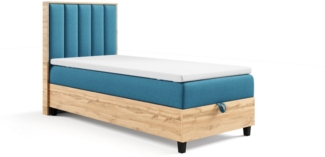 Best for Home Boxspringbett Boxspringbett Trinity K-10 mit Bettkasten & 7 cm Topper, Einzelbett H3 (70x200 80x200 90x200 100x200 cm), Verschiedene Liefermöglichkeiten, TOP Preis-Leistungs-Verhältnis