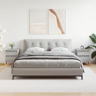 vidaXL Nachttische 2 Stk. Grau Sonoma 40x35x50 cm Holzwerkstoff 830665