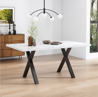 MODFU Esstisch Esszimmertisch rechteckig Tisch (1-St, Schreibtisch, Bürotisch, L140*B80*H76cm)