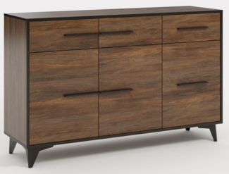 Sideboard "Frida" Kommode Anrichte 135cm shirin walnuss schwarz