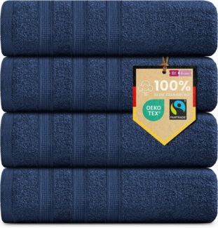B!HOME Handtücher Set Saunatücher, Duschtücher, Gästehandtücher 100% Baumwolle, (Spar-Set, 4-St), flauschig saugfähig Frottee weich