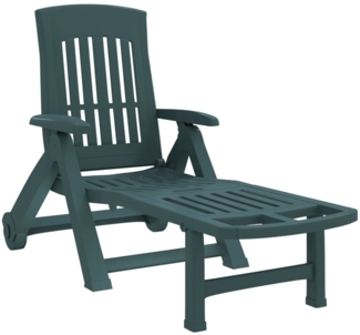 vidaXL Klappliege mit Rollen Grün PP 364697