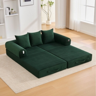 TavilaEcon 3-Sitzer Zusammenlegbares Kompressionssofa mit robustem Metallrahmen, 1 Teile, mit drei weiche Kissen und Aufbewahrungstasche