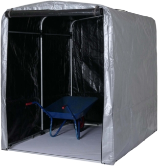 Gerätehaus HWC-N61, Gartenschuppen Geräteschuppen Gartenhaus, Alu UV-Schutz wasserfest, 201x157x201cm ~ silber