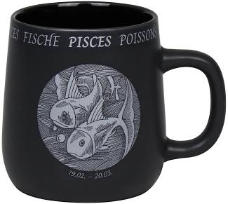 KÖNITZ Becher STERNZEICHEN - Fische - 395 ml aus Bone China Porzellan / Fassbecher