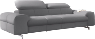 COTTA 3-Sitzer Chef, Big-Sofa mit Kopfteilverstellung, edle Metallkufen