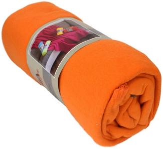 Color Expert 'Polarfleece' Fleecedecke, Polyester orange, 130 x 170 cm