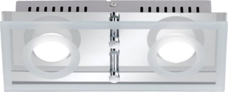 LED Wandleuchte, chrom, Glas klar, L 25 cm