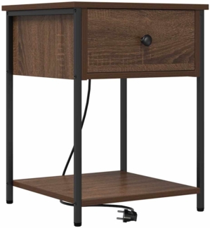 vidaXL Nachttisch Braune Eiche 42 x 41 x 56 cm Holzwerkstoff 859428