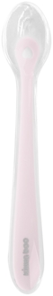 Kikkaboo Baby Silikonlöffel mit Etui aus weichem Silikon Kunststoff ab 4 Monate rosa