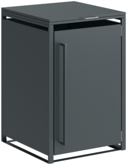 STEELSØN 'Xalara' Mülltonnenbox für 1 Tonne 240 Liter, anthrazit, Mülltonnenverkleidung aus Stahl, wetterfest, 116 x 80 x 69 cm