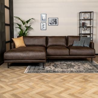 Bronx71 Ecksofa Denver Leder braun links