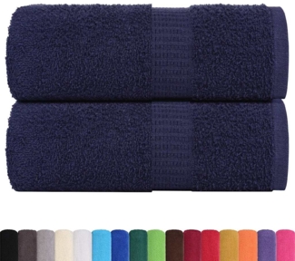 vidaXL Gästetücher 2 Stk. Marineblau 30x50 cm 360 g/m² 100% Baumwolle 136779