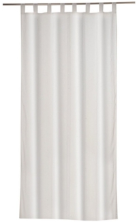 Home4You Vorhang Schlaufenschal, 140 x 245 cm, Beige, (1 St), Schlaufen, transparent, Polyester, Polyester, transparent, mit Längsstreifen