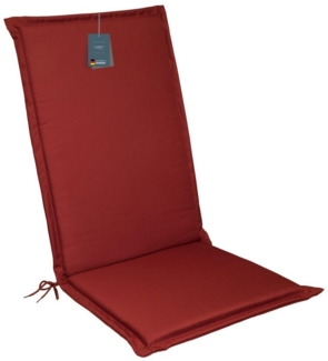 LILENO HOME Hochlehnerauflage Gartenstuhl Auflage, bequeme Sitzauflage für Gartenmöbel, Stuhlkissen, (1er Set), Polsterauflage Rot, Stuhlauflagen, Auflagen Hochlehner