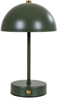 Tischleuchte, Metall, wiederaufladbar, grün/Messing