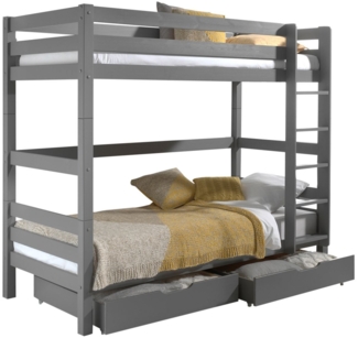 Etagenbett Karolina 210x105x182 Hochbett Massivholz grau