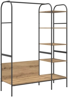 vidaXL Kleiderständer mit Regal Beige 120 x 44 x 160 cm Holzwerkstoff 868450