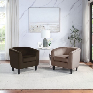 ATLANTIC home collection Sessel Carlos, Cocktailsessel, Loungesessel mit Samtstoff und Federkern