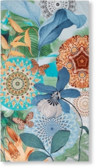 hip Strandtuch Zephir, Frotteevelours (Packung, 1-St), 100% Baumwolle, Velours, 100x180, Weich, Strand, Mandala, Blumen, Grün