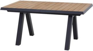 Tirana Ausziehtisch braun Teak 160(200)cm x 93cm x 77cm