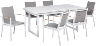 Essgruppe für 6 Personen VALCANETTO BUSSETO Metall 180 240 x 90 x 78 cm Grau