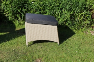 Destiny Fußhocker CARLOS, 55x50x48 cm, cremeweiß