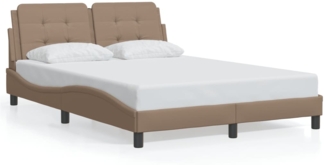 vidaXL Bettgestell ohne Matratze "Zadar" Cappuccino-Braun 120x200 cm Kunstleder 3208174