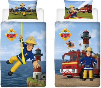 Feuerwehrmann Sam Baby-Bettwäsche für Kleinkinder 100x135 + 60x40 cm HAVOC aus 100% Baumwolle