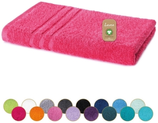 Lavea Handtücher Bali Handtuch 50x100 cm, Weiches Bio-Baumwollfrottee (1-St), pflegeleicht, GOTS-zertifiziert, extra saugstark mit 500g/m²