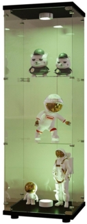 FUROKOY Glasvitrine Vitrinenschrank mit Glastüren Beleuchtung Sammlervitrine Mehrschichtig 42x36x125 cm,Transparenter,mit Glastür,für Sammlerstücke