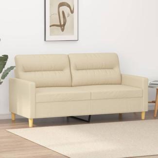 vidaXL 2-Sitzer-Sofa Creme 140 cm Stoff 359237