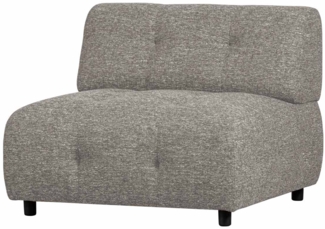 Modulsofa Louis Element aus grobmaschigen Stoff, Braun