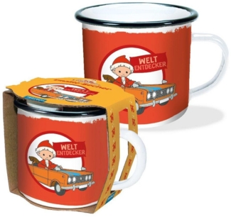 Trötsch Verlag Tasse Trötsch Unser Sandmännchen Emaille Becher Weltentdecker