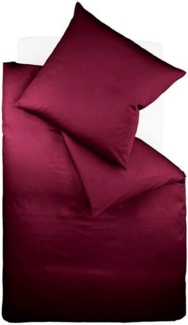 fleuresse Bettwäsche Colours, 100% Baumwolle, 2 teilig, Uni-Mako-Satin, superweich, atmungsaktiv, hochwertige Reißverschlüsse