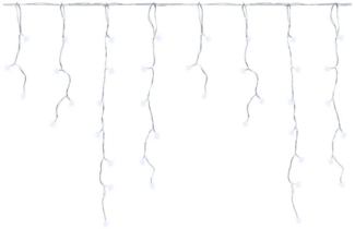 Clanmacy LED-Lichterkette LED Eisregen Outdoor Eisregen Lichtervorhang 10M 200LEDs Kaltweiß, Weihnachten