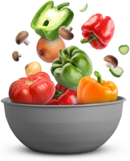 Kunststoff Schüssel Plastikschüssel - BPA Frei - Spülmaschinenfest - ( Ø25,5cm / Grau ) Bruchfester PP - Salatschüssel Rührschüssel Schüssel