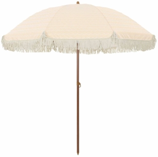 vidaXL Sonnenschirm Gelb und Weiß Ø 205 x 209 cm Stahl 42006680