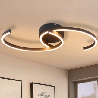 ZMH Deckenleuchten Schlafzimmer Deckenlampe 2 Mondschnur Design Deko Büro 3000K, Kreatives Design, LED fest integriert, Warmweiß, 25W