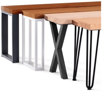 LAMO Manufaktur Sitzbank LSB Sitzbank (Komplett-Set, 3-Teilig), 40mm stake Massivholzplatte
