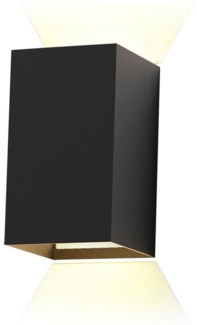 Nettlife Wandleuchte Innen & Aussen Wandlampe Schwarz, LED fest integriert, Warmweiß, Schlafzimmer Wohnzimmer Flure