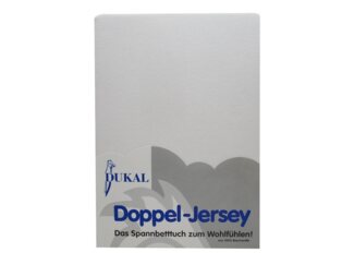 DUKAL Spannbettlaken aus hochwertigem DOPPEL-Jersey, 100% Baumwolle, Doppel-Jersey, Gummizug: rundum, (1 Stück), 80x200 cm, mit Spannumrandung, Made in Germany