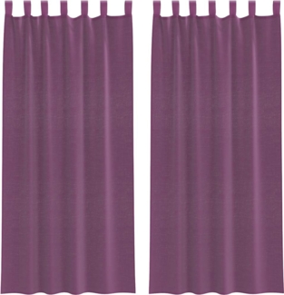 vidaXL Voile Vorhänge mit Stangentaschen 2 Stk. Lila 4102203