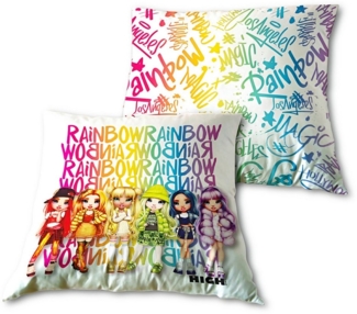 Rainbow High Dekokissen Rainbow High Mädchen Velours Kissen Dekokissen Cushion 40x40 cm