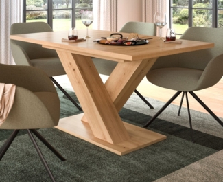 Esstisch Home-X in Eiche ausziehbar 150 - 190 cm