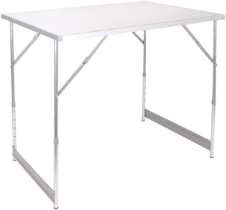 Tapeziertisch klappbar, Arbeitstisch, Mehrzwecktisch höhenverstellbar, weiß